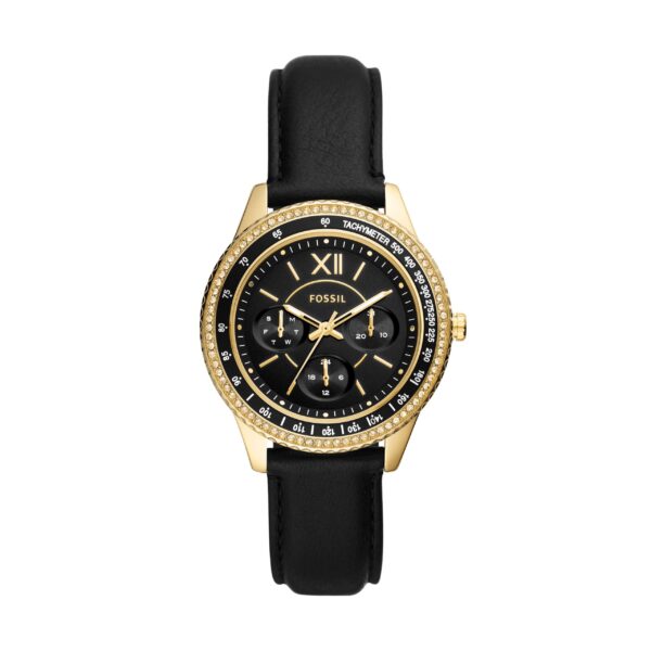 Reloj multifunción Stella de Cuero LiteHide™ negra