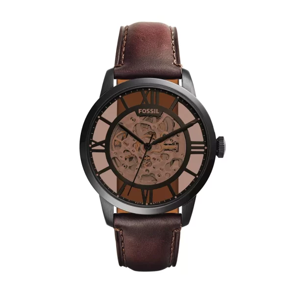 Reloj automático Townsman de cuero