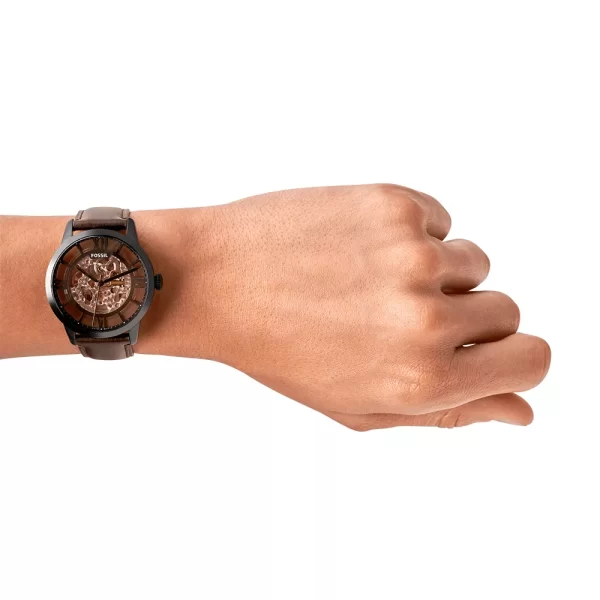 Reloj automático Townsman de cuero